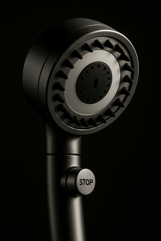 OfficialGlaciar-Premium High-Pressure Filter Shower Head – 3-Mode Adjustable Spray with Built-In Massage Brush
